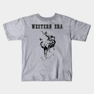 Western Era - Cowboy on Horseback 13 Kids T-Shirt